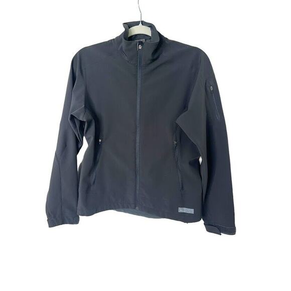REI Womens Size Small Softshell Fleece Lined Jacket Full Zip Grey Coat Outdoor - Picture 2 of 7
